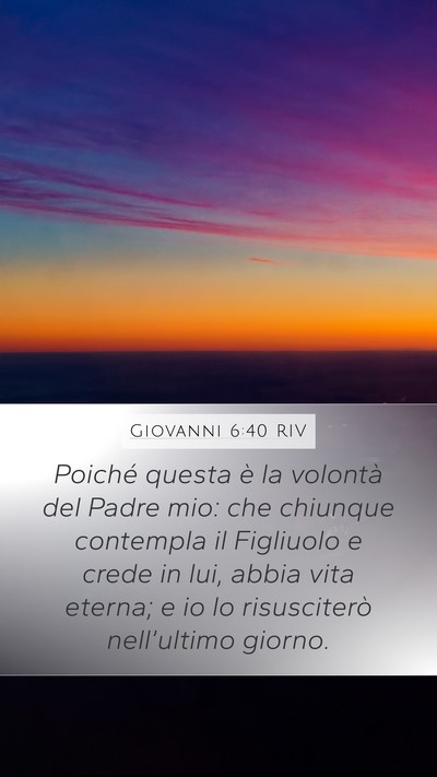 Giovanni 6:40 RIV Bible Verse Image
