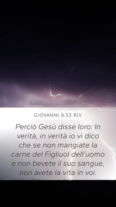 Giovanni 6:53 RIV Bible Verse Image