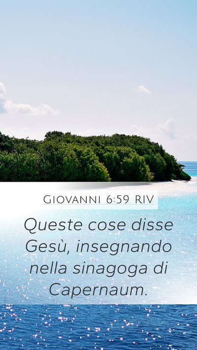 Giovanni 6:59 RIV Bible Verse Image