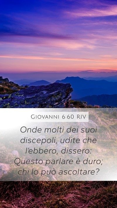 Giovanni 6:60 RIV Bible Verse Image