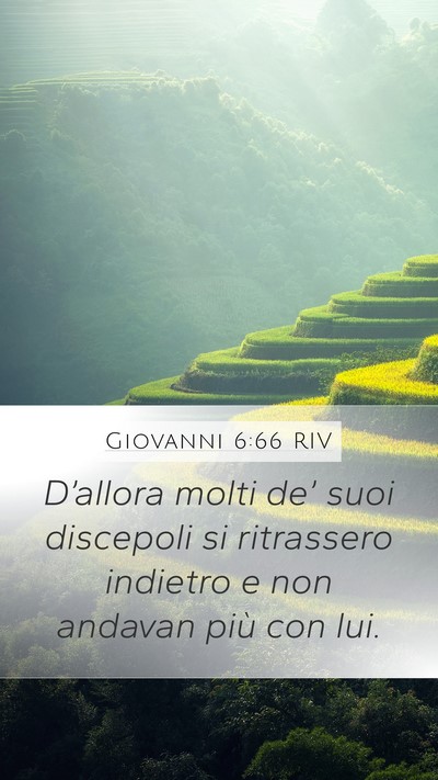 Giovanni 6:66 RIV Bible Verse Image