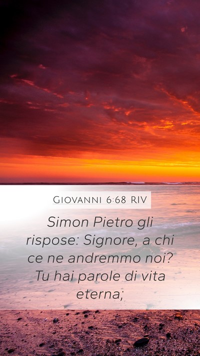 Giovanni 6:68 RIV Bible Verse Image