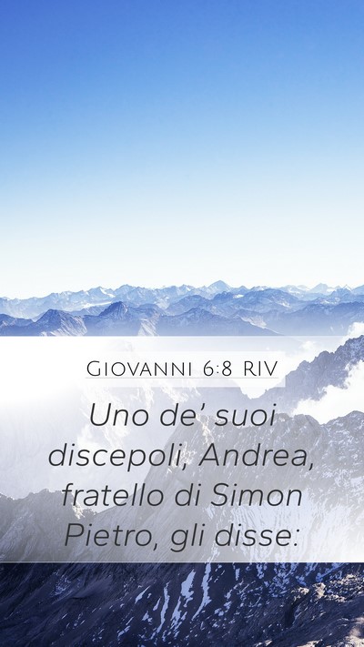 Giovanni 6:8 RIV Bible Verse Image
