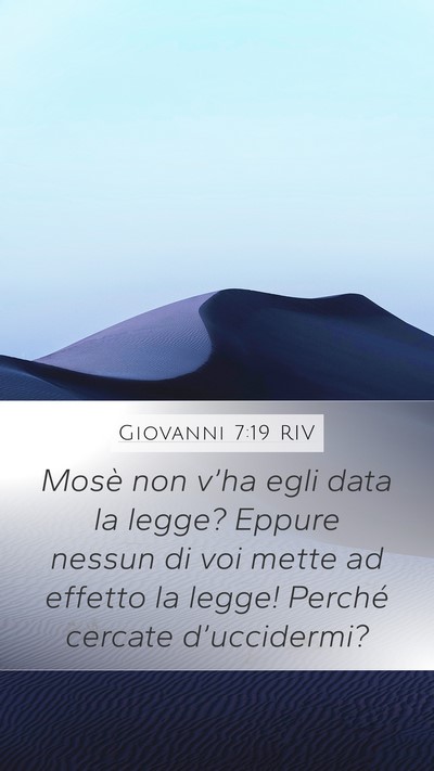 Giovanni 7:19 RIV Bible Verse Image