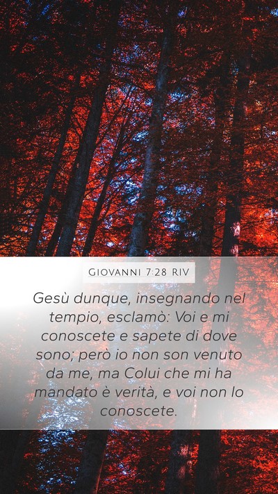 Giovanni 7:28 RIV Bible Verse Image