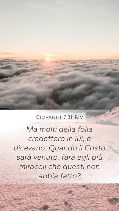 Giovanni 7:31 RIV Bible Verse Image