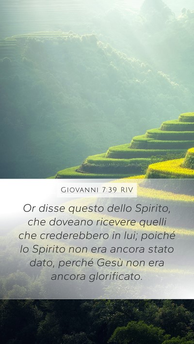 Giovanni 7:39 RIV Bible Verse Image