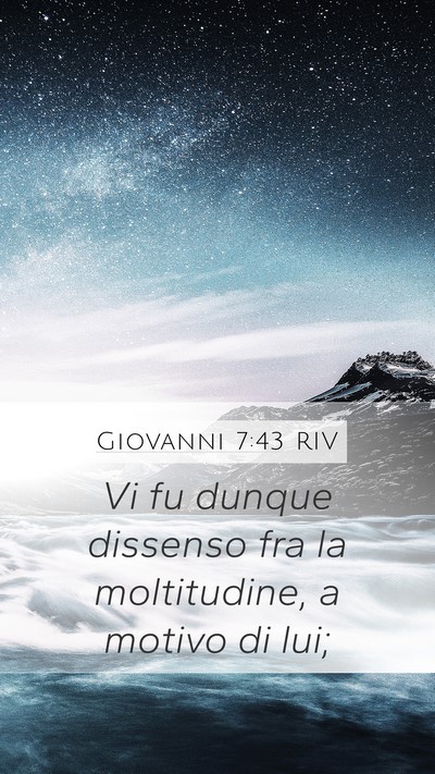 Giovanni 7:43 RIV Bible Verse Image