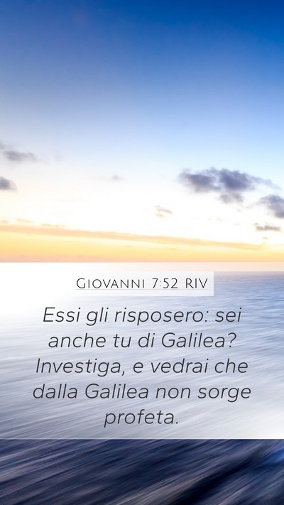 Giovanni 7:52 RIV Bible Verse Image
