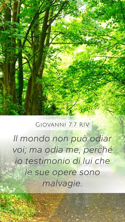 Giovanni 7:7 RIV Bible Verse Image