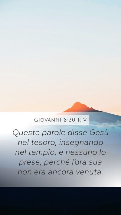 Giovanni 8:20 RIV Bible Verse Image