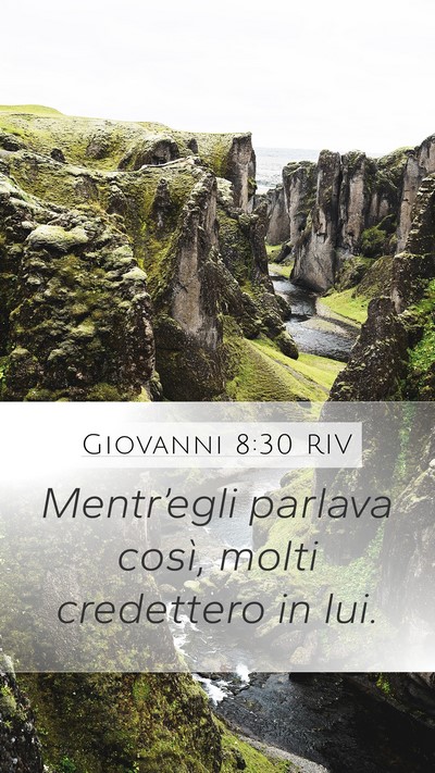 Giovanni 8:30 RIV Bible Verse Image