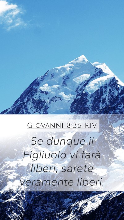 Giovanni 8:36 RIV Bible Verse Image