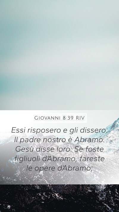 Giovanni 8:39 RIV Bible Verse Image