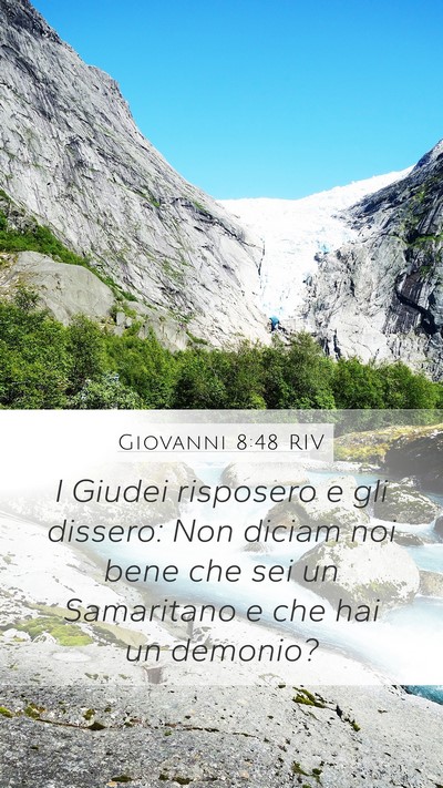 Giovanni 8:48 RIV Bible Verse Image