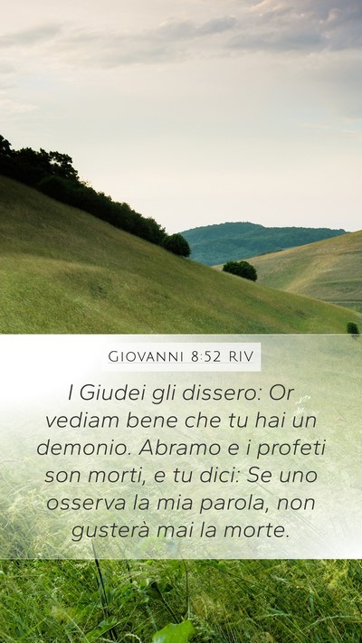 Giovanni 8:52 RIV Bible Verse Image