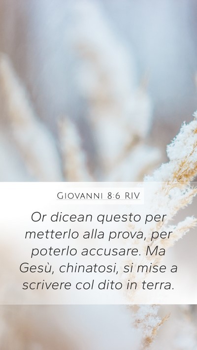 Giovanni 8:6 RIV Bible Verse Image