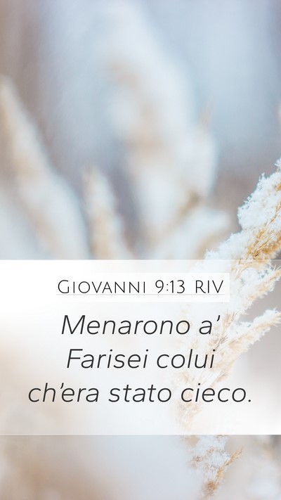 Giovanni 9:13 RIV Mobile Phone Wallpaper - Menarono a’ Farisei colui ch’era stato - Mobile Bible Verse Wallpaper