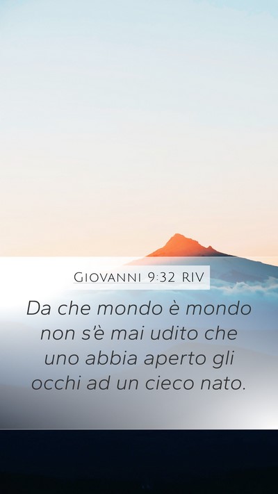 Giovanni 9:32 RIV Bible Verse Image