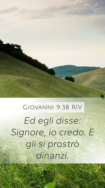 Giovanni 9:38 RIV Bible Verse Image