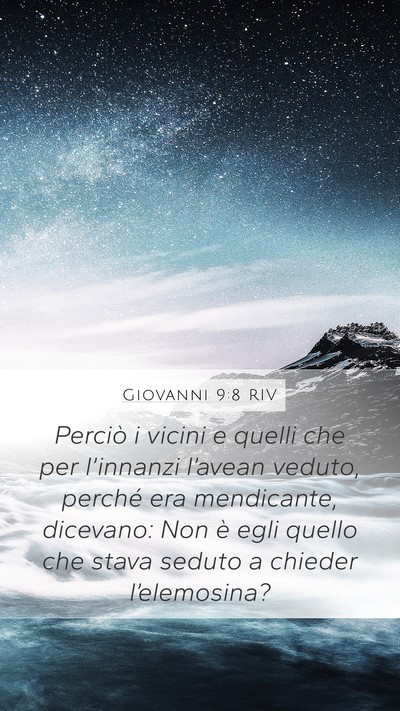 Giovanni 9:8 RIV Bible Verse Image