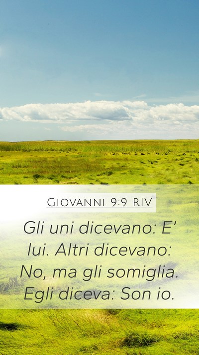 Giovanni 9:9 RIV Mobile Phone Wallpaper - Gli uni dicevano: E’ lui. Altri dicevano: No, - Mobile Bible Verse Wallpaper
