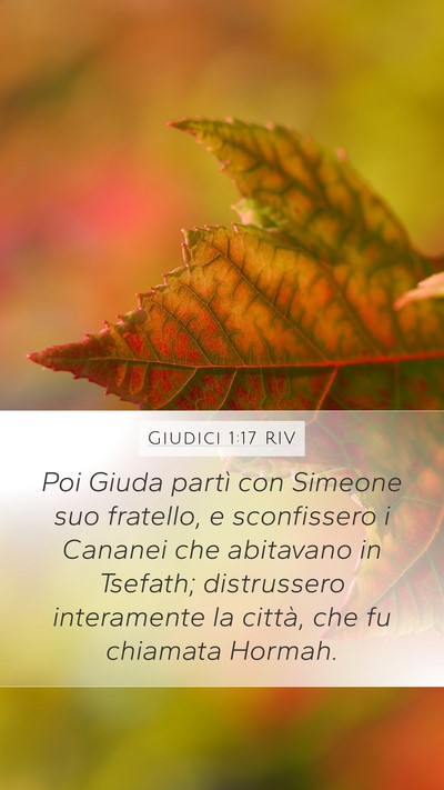Giudici 1:17 RIV Bible Verse Image