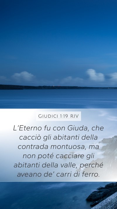Giudici 1:19 RIV Bible Verse Image