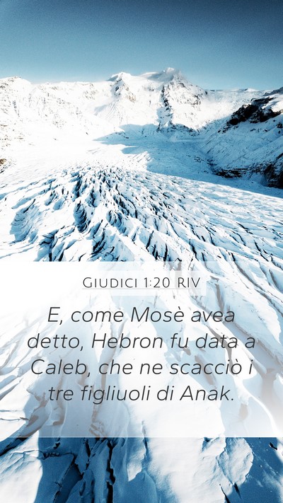 Giudici 1:20 RIV Bible Verse Image