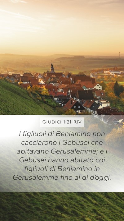 Giudici 1:21 RIV Bible Verse Image