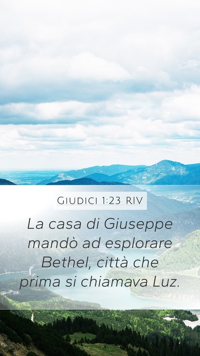 Giudici 1:23 RIV Bible Verse Image