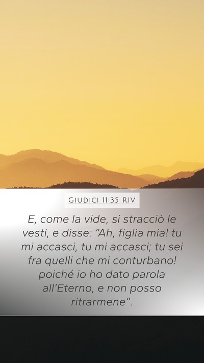 Giudici 11:35 RIV Bible Verse Image