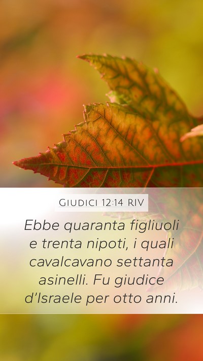 Giudici 12:14 RIV Bible Verse Image