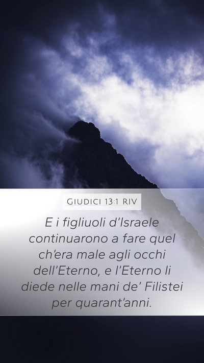 Giudici 13:1 RIV Bible Verse Image