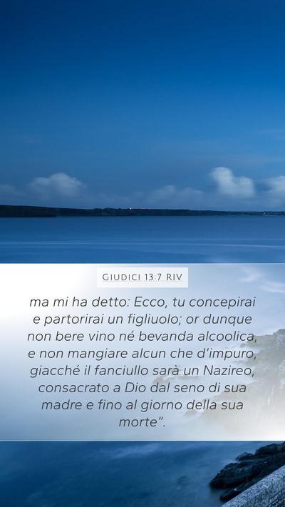 Giudici 13:7 RIV Bible Verse Image