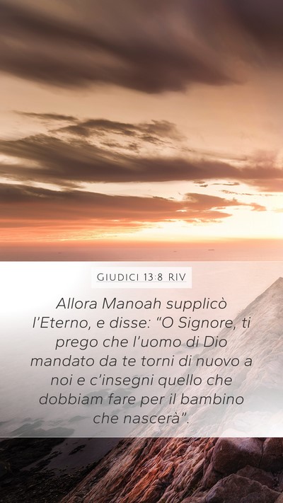 Giudici 13:8 RIV Bible Verse Image