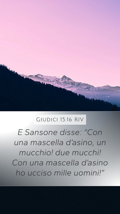 Giudici 15:16 RIV Bible Verse Image