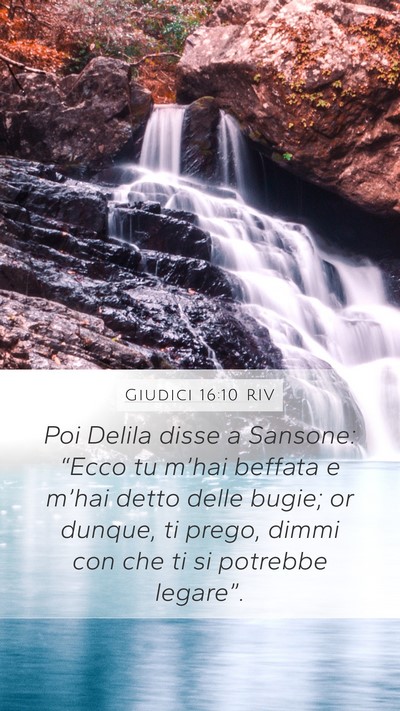 Giudici 16:10 RIV Bible Verse Image