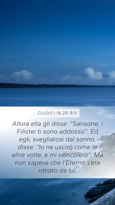 Giudici 16:20 RIV Bible Verse Image