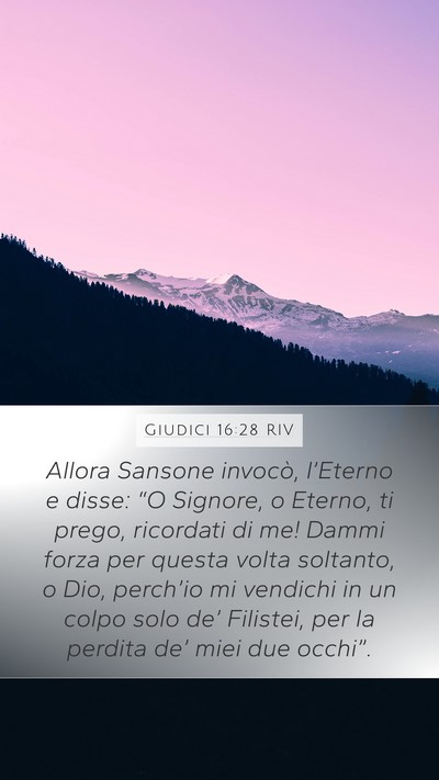 Giudici 16:28 RIV Bible Verse Image