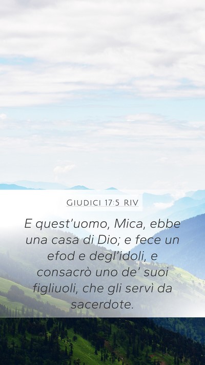 Giudici 17:5 RIV Bible Verse Image