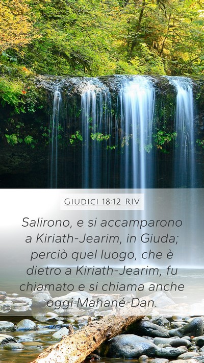 Giudici 18:12 RIV Bible Verse Image