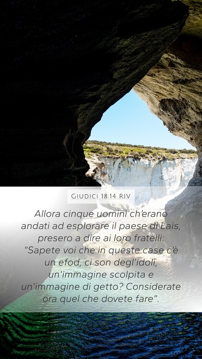 Giudici 18:14 RIV Mobile Phone Wallpaper - Allora cinque uomini ch’erano andati ad - Mobile Bible Verse Wallpaper