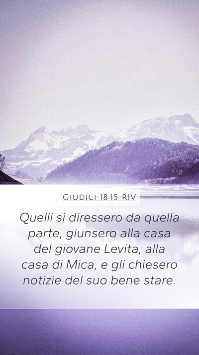 Giudici 18:15 RIV Bible Verse Image