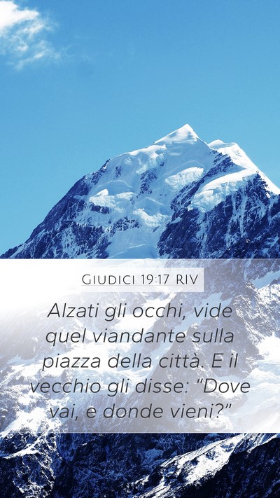 Giudici 19:17 RIV Bible Verse Image