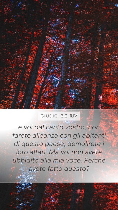 Giudici 2:2 RIV Bible Verse Image