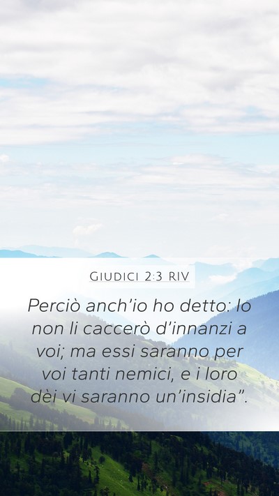 Giudici 2:3 RIV Bible Verse Image