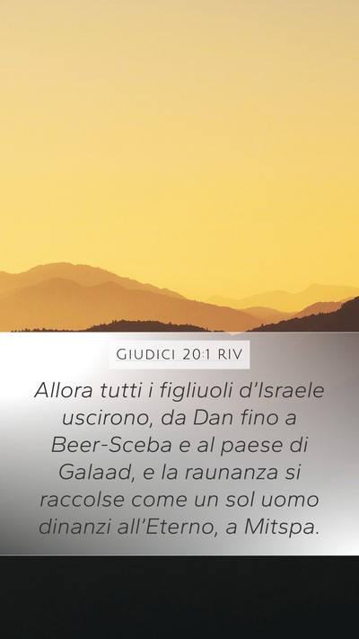 Giudici 20:1 RIV Bible Verse Image