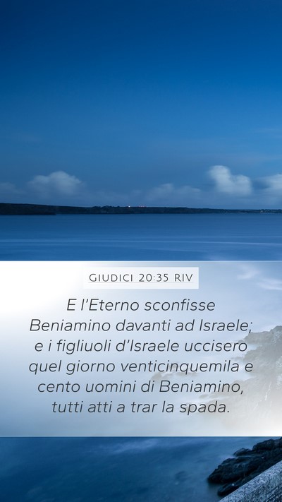 Giudici 20:35 RIV Bible Verse Image