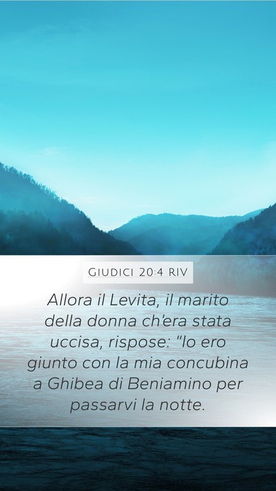 Giudici 20:4 RIV Bible Verse Image